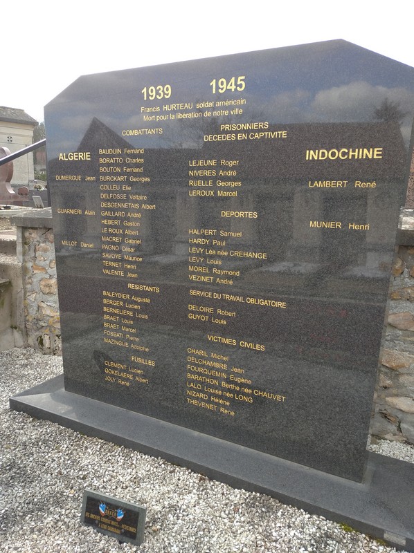 Plaque commmorative 1939 1945